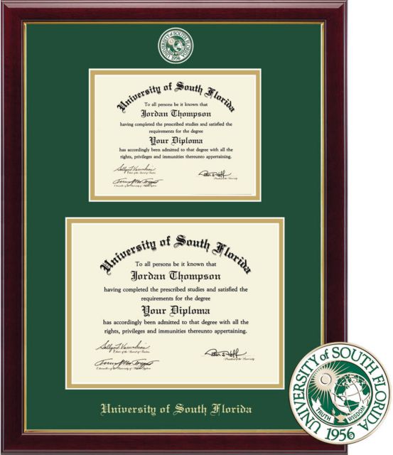 Church Hill Classics Double Document, 8.5x11 Bachelors Over 11x14 Masters or PhD, Diploma Frame - ONLINE ONLY