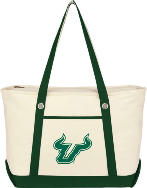 University of South Florida Canvas Zippered Tote Bag
