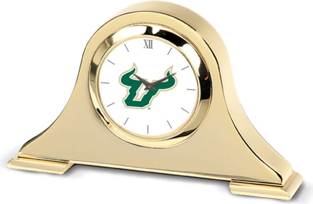 CSI Gold Napoleon Desk Clock With Colored Medallion - ONLINE ONLY