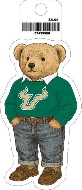 University of South Florida Teddy Bear Vinyl Sticker