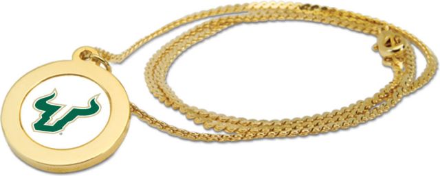 CSI Gold Pendant Necklace With Colored Medallian - ONLINE ONLY