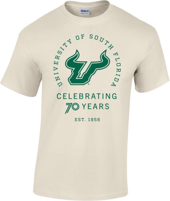 South Florida Natural T Shirt USF 70th Anniversary - Celebrating 70 Years - ONLINE ONLY