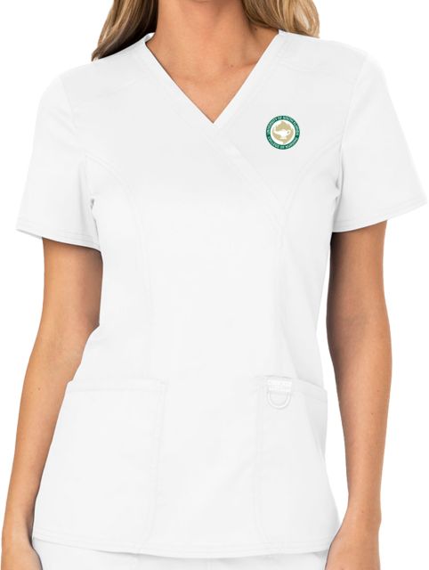 Womens White Revolution Scrub Top - ONLINE ONLY