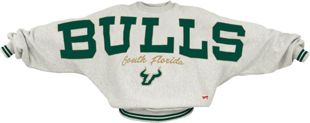 University of South Florida Bulls Women's Ribbed Fleece Crewneck Sweatshirt