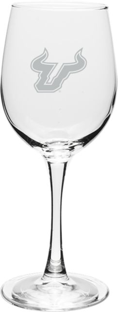 University of South Florida 12 oz Wineglass