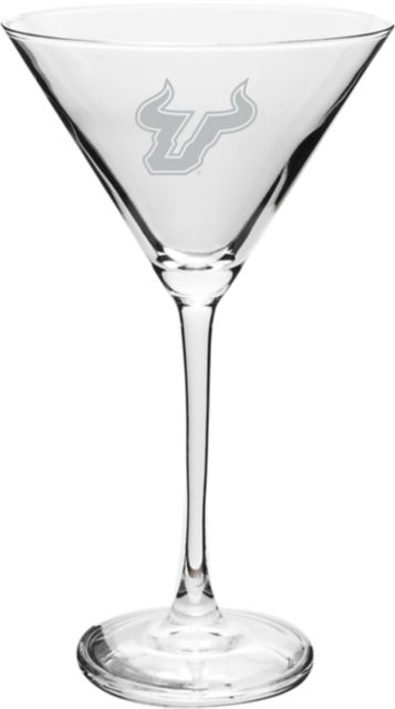 University of South Florida 10 oz Martini Glass