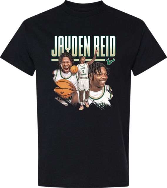 University of South Florida Men's Basketball Short Sleeve T-Shirt JAYDEN REID