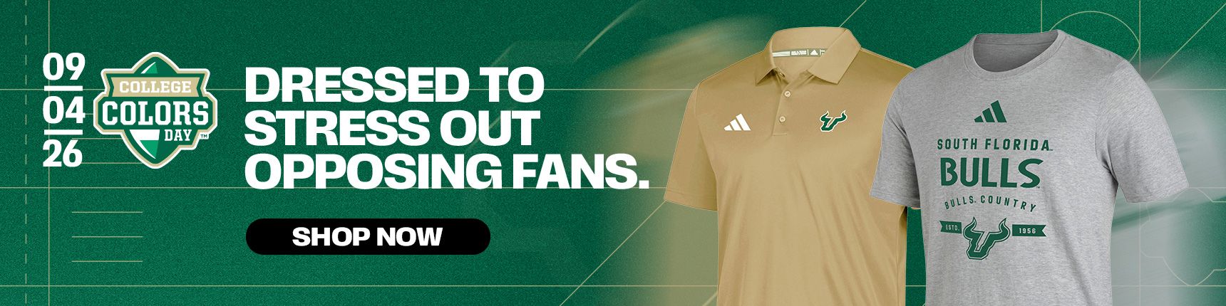 Dressed to stress out opposing fans.
