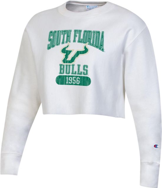 University of South Florida Bulls Women's Reverse Weave Cropped Crewneck Sweatshirt