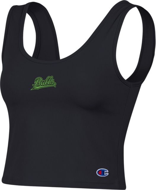 University of South Florida Women's Scoop Neck Crop Tank Top
