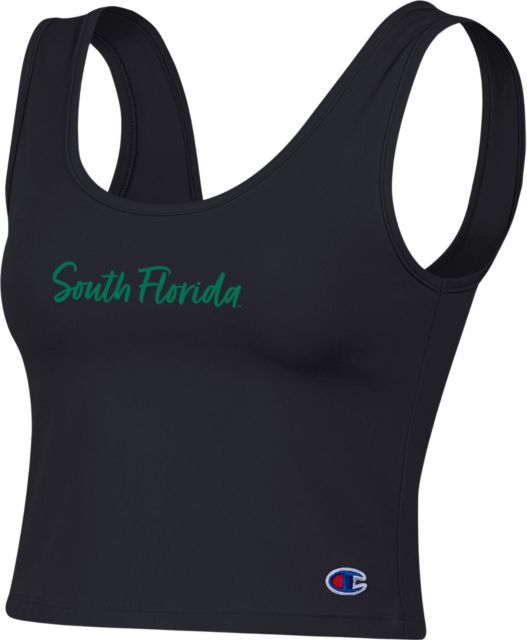 University of South Florida Women's Scoop Neck Crop Tank Top