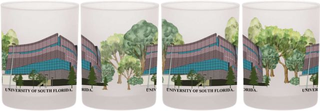 University of South Florida 14 oz. Frosted Mixing Glass