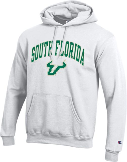 Men's Champion Gray South Florida Bulls Stacked Logo Basketball Eco Powerblend Pullover Hoodie