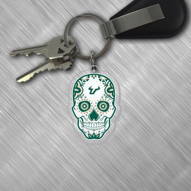 University of South Florida Sugar Skull Key Tag