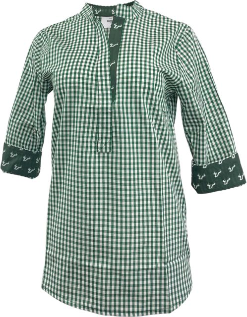 University of South Florida Women's Gingham Tunic