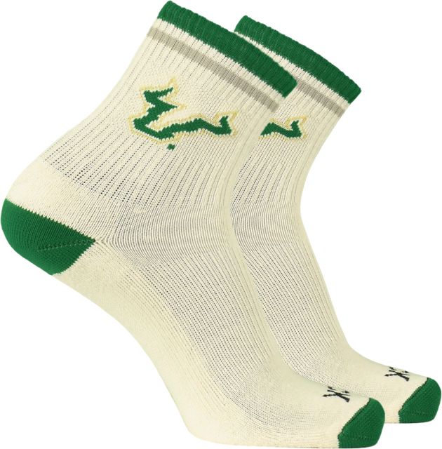University of South Florida Bulls Vintage Quarter Crew Socks