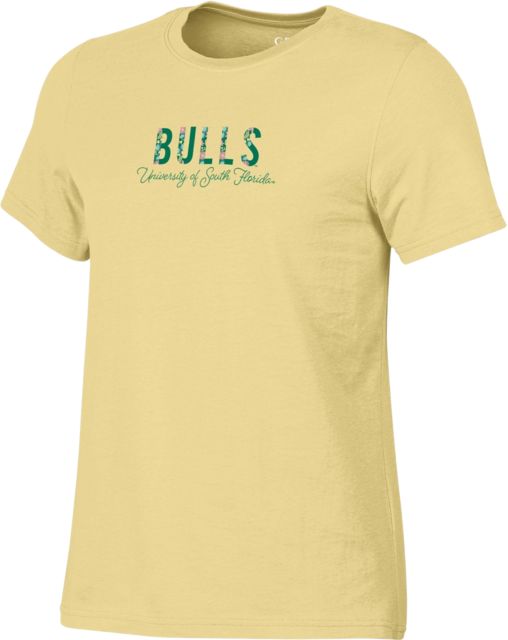 University of South Florida Bulls Flower Women's Short Sleeve T-Shirt
