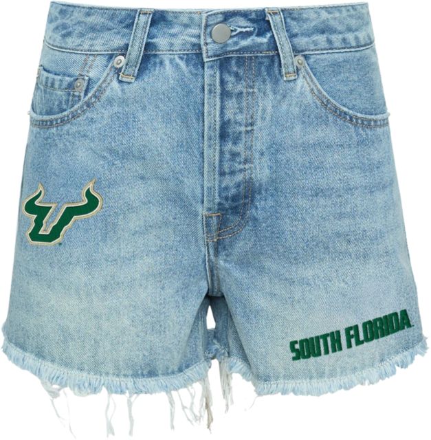 University of South Florida Bulls Women's Denim Patch Shorts
