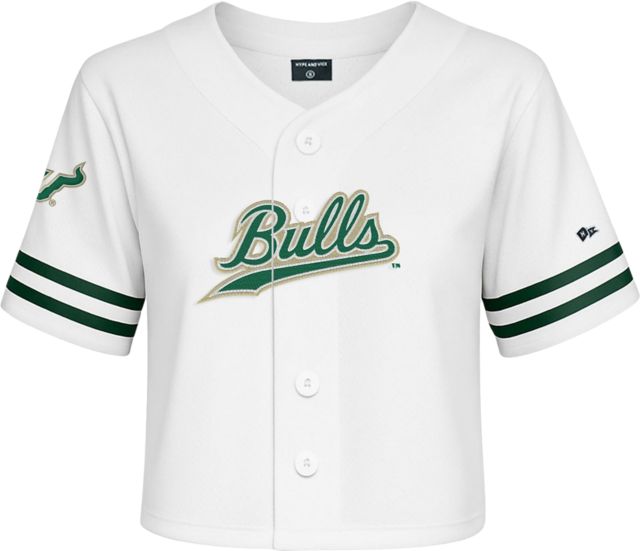 University of South Florida Bulls Women's Cropped Baseball Jersey