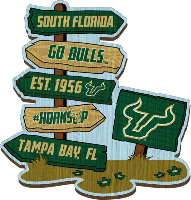 University of South Florida Bulls Halftime Sign Post Magnet