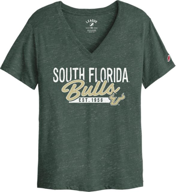 University of South Florida Women's Bulls V-Neck Short Sleeve T-Shirt