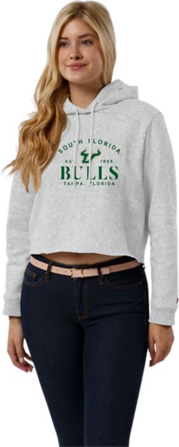 University of South Florida Bulls Women's Cropped Hooded Sweatshirt - ONLINE ONLY