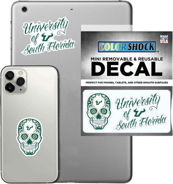 University of South Florida Removable Mini Sugar Skull Decal