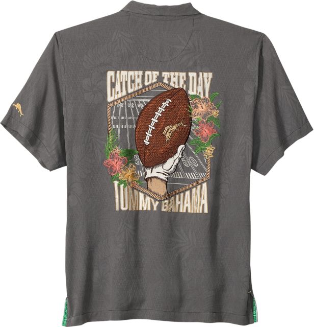 University of South Florida Bulls Football Catch of the Day" Button-Up Short Sleeve Shirt"