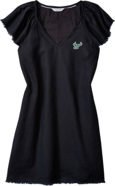University of South Florida Bulls Women's Two Palms Flutter-Sleeve Linen Shift Dress