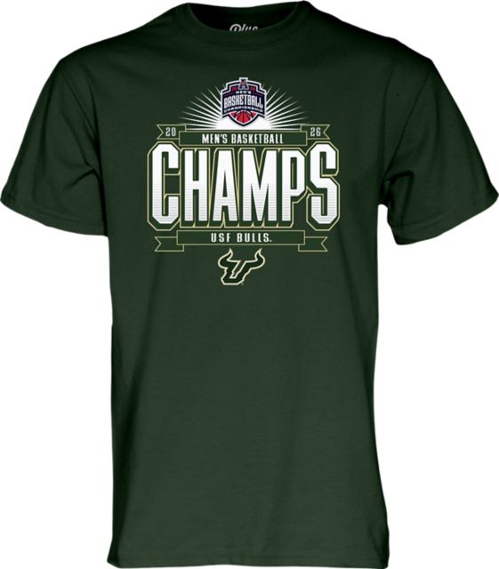 University of South Florida Men's Basketball 2026 American Conference Tournament Champions Locker Room Short Sleeve T-Shirt
