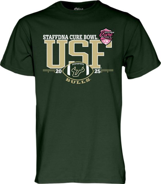 University of South Florida Bulls Football 2025 Cure Bowl Bound Short Sleeve T-Shirt