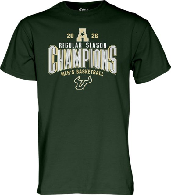 University of South Florida Men's Basketball 2026 American Conference Regular Season Champions Locker Room Short Sleeve T-Shirt