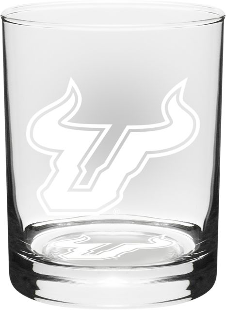 University of South Florida 14 oz. Double Old Fashioned Glass