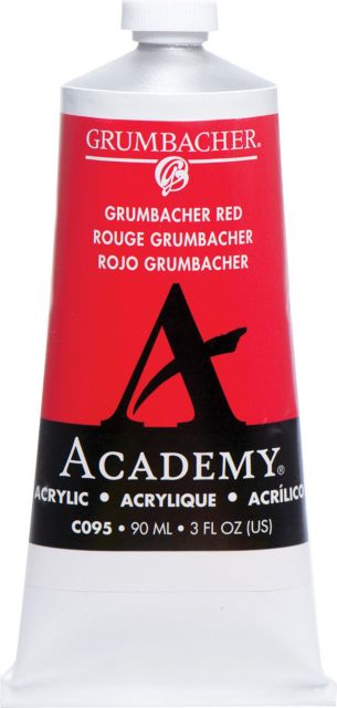 ACADEMY ACRYLIC 90ML GRUMBACHER RED