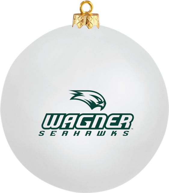 Wagner College Seahawks Round Shatterproof Ornament