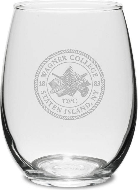 Wagner College 15 oz. Stemless Wine Glass