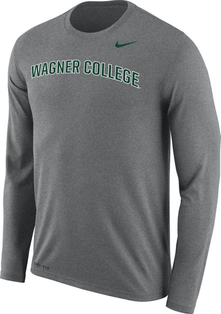 Men's Under Armour Green Wagner College Seahawks Performance Long Sleeve T- Shirt