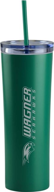 Wagner College Seahawks 16 oz Tumbler with Straw