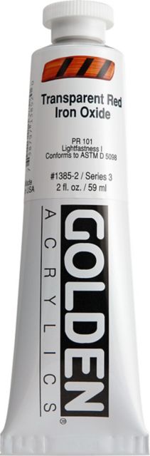 Heavy Body Acrylic Transparent Red Iron Oxide 2 oz