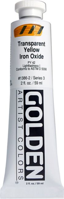 Heavy Body Acrylic Transparent Yellow Iron Oxide 2 oz