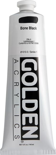 Heavy Body Acrylic Bone Black 5 oz