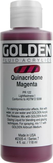 Fluid Acrylic Quinacridone Magenta 4 oz
