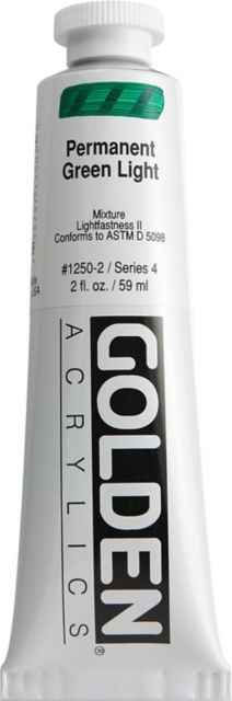 Heavy Body Acrylic Permanent Green Light  2 oz