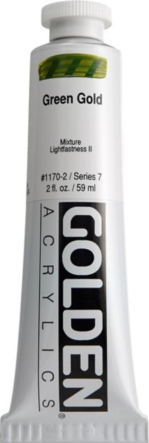 Heavy Body Acrylic Green Gold 2 oz