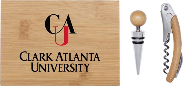 Clark Atlanta University Bamboo Wine Tool Set