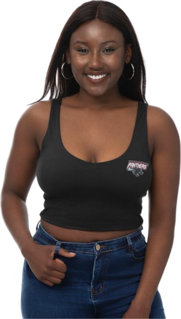 W VNECK CROP TANK/BLACK/XS/.