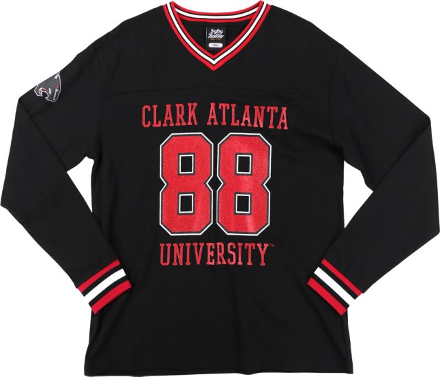 Clark Atlanta University HBCU Women's Long Sleeve Football Jersey