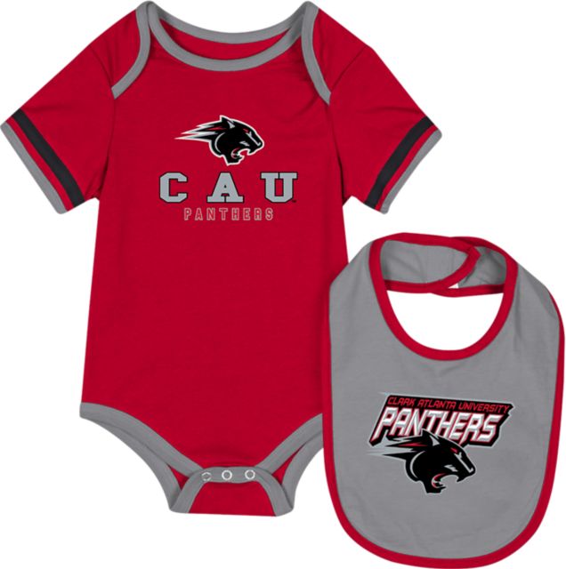 Clark Atlanta University Infant's Panthers Bodysuit Bib Set