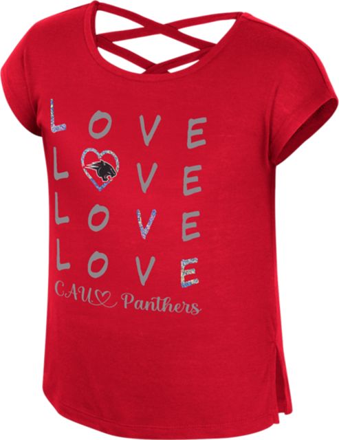 Clark Atlanta University Panthers Youth Girl Ember Cross Back T-Shirt