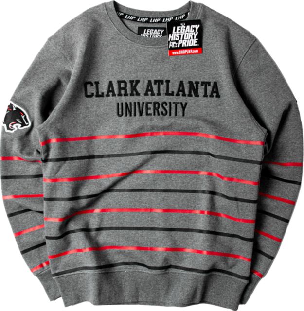 Clark Atlanta University Striped Crewneck Sweatshirt
